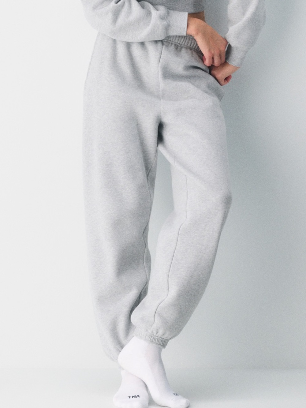 Cozy Light Gray Fleece Joggers